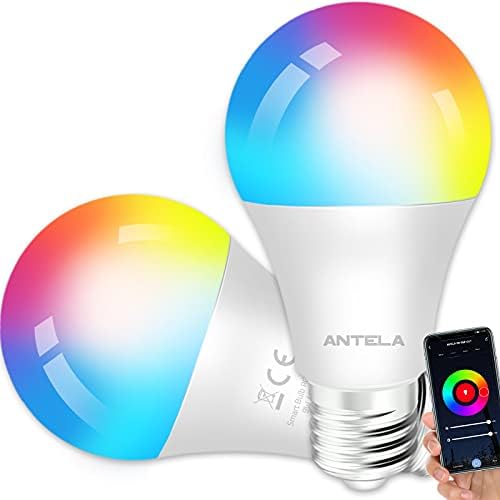 ANTELA Lampadine LED Alexa Inteligente WiFi E27, Dimmerabile