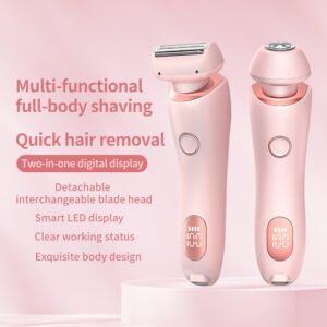 2 In 1 Hair Removal Epilator USB Rechargeable Trimmer Women Body Razor Face Leg Armpit Bikini Hand Pubic Shaver Hair Remover - immagine 3